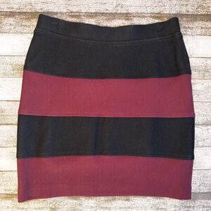 Margaret M Black and Red Pencil Skirt